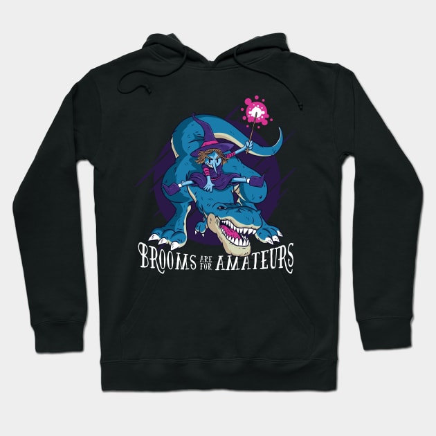 Witch rides on T-REX Hoodie by rueckemashirt